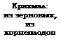 Подпись: Крахмал: из зерновых, из корнеплодов 