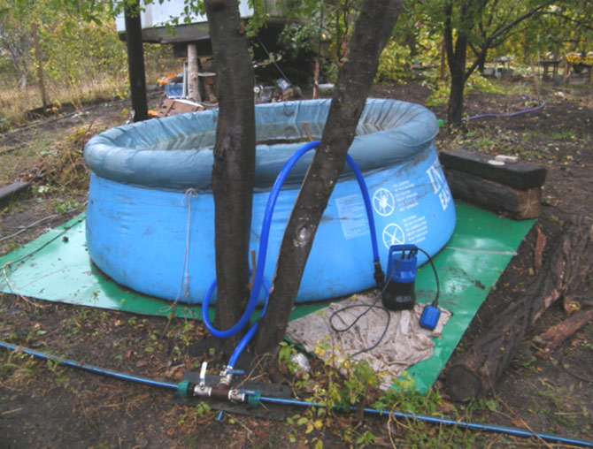 Надувной бассейн для садово-огородного орошения